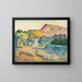 Landschaft mit Cap Nègre - Henri-Edmond Cross — gerahmtes Bild an der Wand