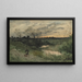 Cacciatore all'alba con cane - Henri-Joseph Harpignies — quadro incorniciato alla parete