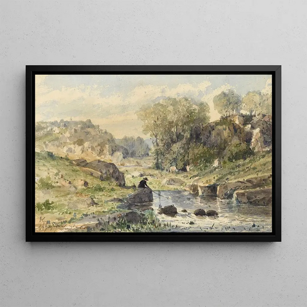 HenriJoseph Harpignies - Le pcheur.webp