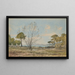 Ansicht des Golfs von Juan-les-Pins bei Antibes - Henri-Joseph Harpignies — gerahmtes Bild an der Wand