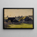 Ansicht eines Dorfes - Henri-Joseph Harpignies — gerahmtes Bild an der Wand