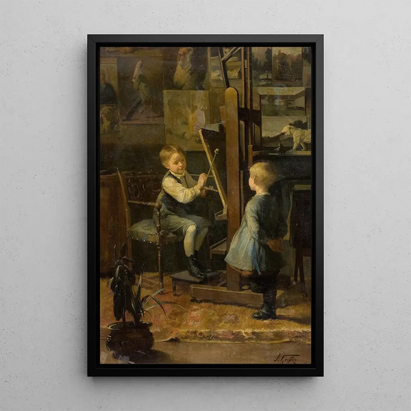 HenriJulesJean Geoffroy - In the Artists Studio.webp
