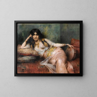 Henri Adrien Tanoux - Odalisque With Tambourine.webp