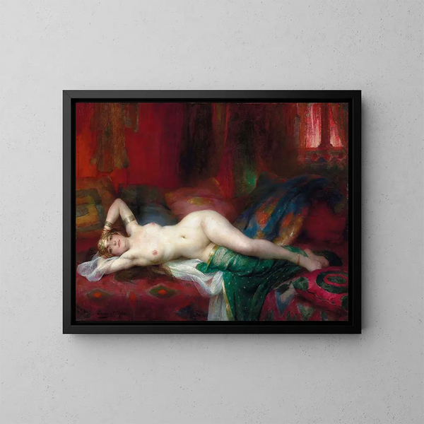 Odalisque - Henri Adrien Tanoux — gerahmtes Bild an der Wand