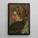 Portrait mit grünem Stuhl - Henri Evenepoel — gerahmtes Bild an der Wand
