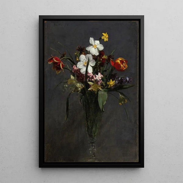 Henri FantinLatour - Fleurs de printemps Tulipes narcisses jacinthes jonquilles et girofles.webp