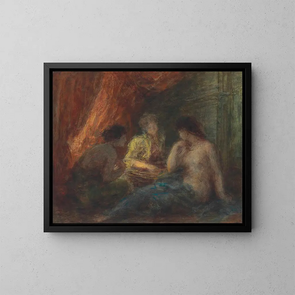 Il gioco - Henri Fantin-Latour — quadro incorniciato alla parete