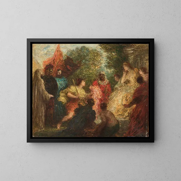I Troiani a Cartagine - Henri Fantin-Latour — quadro incorniciato alla parete