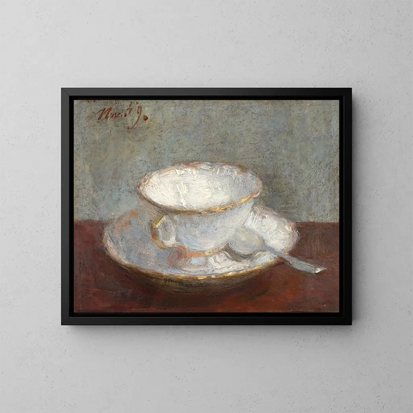 Stillleben mit Tasse - Henri Fantin-Latour — gerahmtes Bild an der Wand