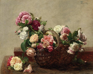 Henri FantinLatour - Panier de roses.webp