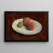 Pfirsiche und Pflaumen - Henri Fantin-Latour — gerahmtes Bild an der Wand