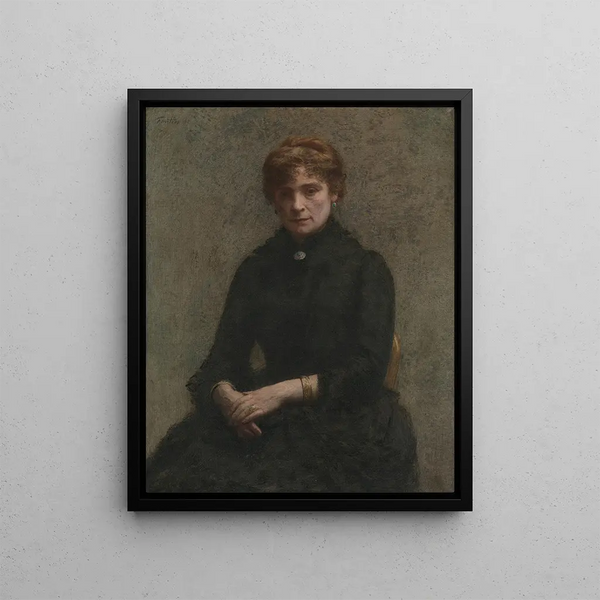 Portrait einer Frau - Henri Fantin-Latour — gerahmtes Bild an der Wand
