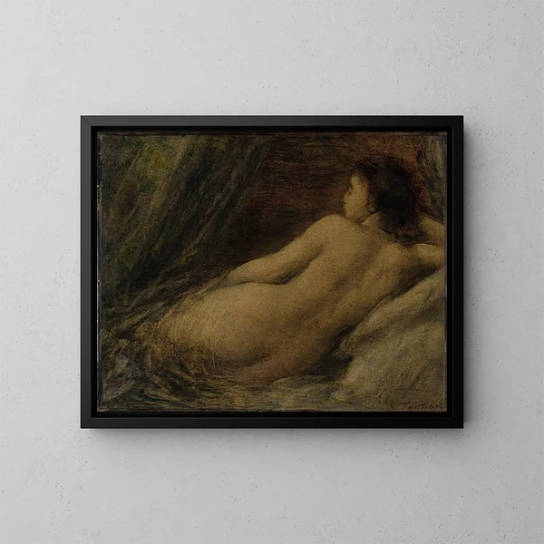 Akt liegend - Henri Fantin-Latour — gerahmtes Bild an der Wand