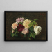 Rosen von Nizza auf einem Tisch - Henri Fantin-Latour — gerahmtes Bild an der Wand