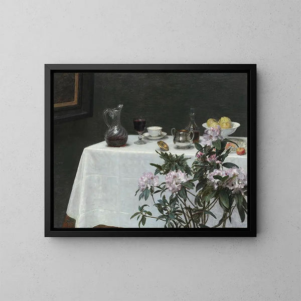Natura morta nell'angolo di un tavolo - Henri Fantin-Latour — quadro incorniciato alla parete