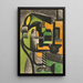 Abstract Composition Painting - Henri Gaudier-Brzeska — framed artwork on a wall