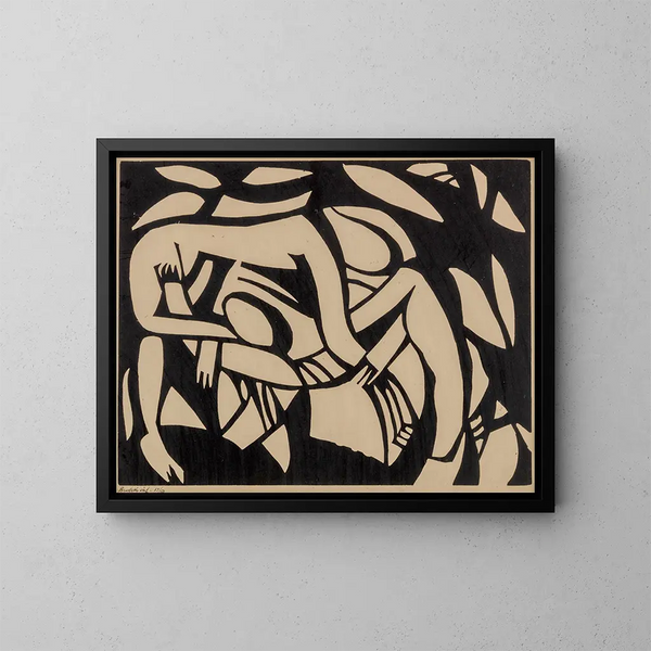 Die Kämpfer - Henri Gaudier-Brzeska — gerahmtes Bild an der Wand