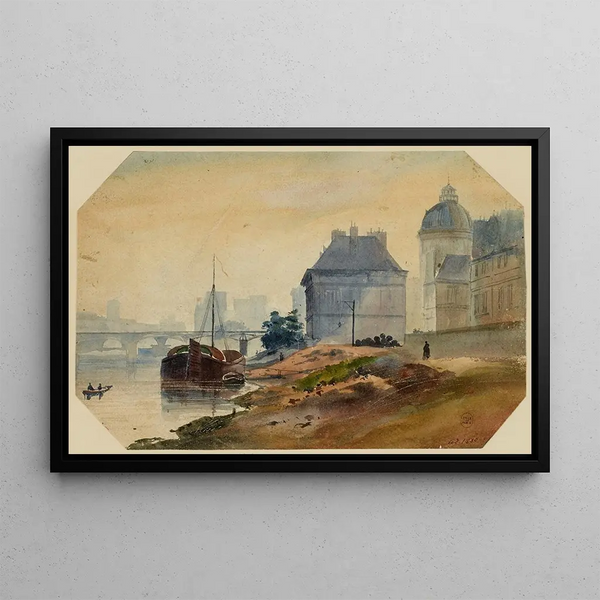 Henri Jean Baptiste Levis - Seine devant lInstitut de France.webp