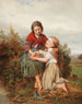 Brüder und Schwestern mit einem Vogelnest - Henri Joseph Campotosto — Ansicht des Kunstwerks