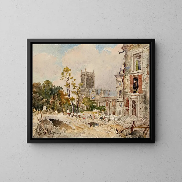 Couvent des oiseaux - Henri Laurent Mouren — quadro incorniciato alla parete