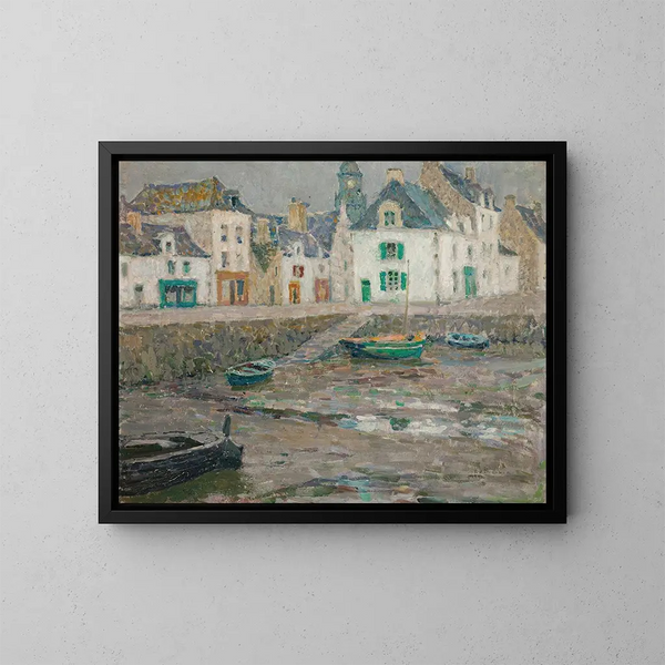 Die Häuser der Seeleute, Le Croisic - Henri Le Sidaner — gerahmtes Bild an der Wand