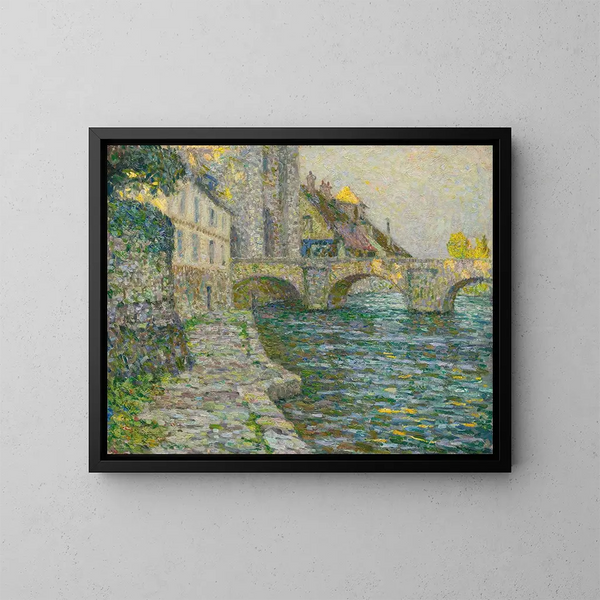 Morgen Graues in Moret - Henri Le Sidaner — gerahmtes Bild an der Wand