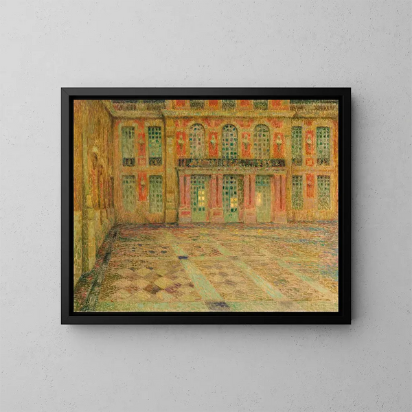 Hof des Versailler Schlosses - Henri Le Sidaner — gerahmtes Bild an der Wand