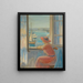 Vor dem Fenster Île d'Yeu - Henri Lebasque — gerahmtes Bild an der Wand