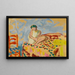 Junge Frau mit grünem Turban, sitzend auf einem Sofa - Henri Lebasque — gerahmtes Bild an der Wand