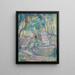 Saint - Tropez, due giovani ragazze alla fontana - Henri Lebasque — quadro incorniciato alla parete