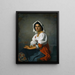 La Jeune Italienne - Henri Lehmann — gerahmtes Bild an der Wand