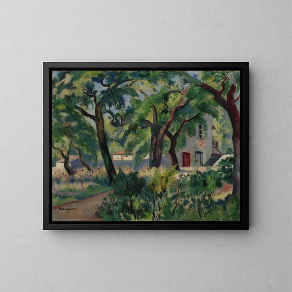 Die Haus im Fort Saint-Tropez - Henri Manguin — gerahmtes Bild an der Wand