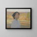 Busto di una giovane ragazza con una corona di alloro - Henri Martin — quadro incorniciato alla parete
