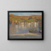 Fünf Fischer und ihr gestrandetes Boot am Strand in Collioure - Henri Martin — gerahmtes Bild an der Wand