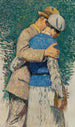 Couple se promenant étude pour Le Jardin du Luxembourg grande décoration Mairie du 5e arrondissement Paris - Henri Martin — vista dell’opera