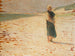 Frau in traditioneller Tracht stehend am Strand - Henri Martin — Ansicht des Kunstwerks