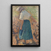 Junge Frau in den Weinbergen - Henri Martin — gerahmtes Bild an der Wand