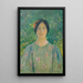 Jeune femme à la robe fleurie - Henri Martin — quadro incorniciato alla parete