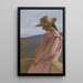 Junge sitzende Mädchen - Henri Martin — gerahmtes Bild an der Wand