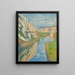 Das Los an den Füßen der Klippen von Saint-Cirq-Lapopie - Henri Martin — gerahmtes Bild an der Wand