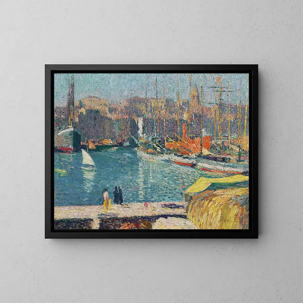 Le Vieux-Port de Marseille - Henri Martin — gerahmtes Bild an der Wand