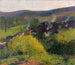 Les Chaumières au soir - Henri Martin — vista dell’opera