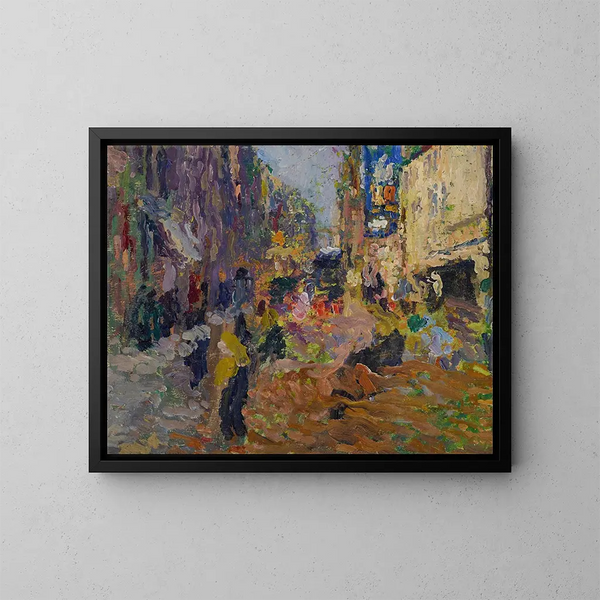 Straßenszene - Henri Martin — gerahmtes Bild an der Wand