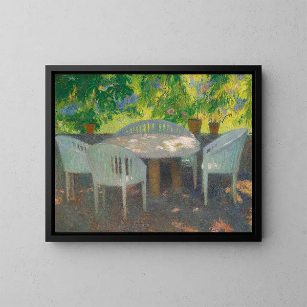 Unter dem großen Kastanienbaum von Marquayrol - Henri Martin — gerahmtes Bild an der Wand