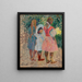 Drei kleine Mädchen im Garten an einem Sommermorgen - Henri Martin — gerahmtes Bild an der Wand
