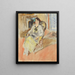 Ragazza seduta con vestito giallo - Henri Matisse — quadro incorniciato alla parete