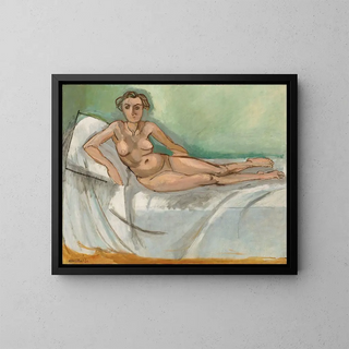Akt halb liegend - Henri Matisse — gerahmtes Bild an der Wand