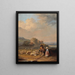 Ein Hirte und ein Kind - Henri Patricot — gerahmtes Bild an der Wand