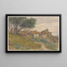 Alte Häuser in Bormes - Henri Rivière — gerahmtes Bild an der Wand