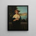 Junge Frau in einer Landschaft - Henri Rondel — gerahmtes Bild an der Wand
